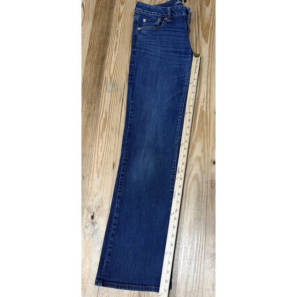 American Eagle Jeans Women 8 Long Favorite Boyfriend Flared Dark Wash Y2K - Picture 7 of 7